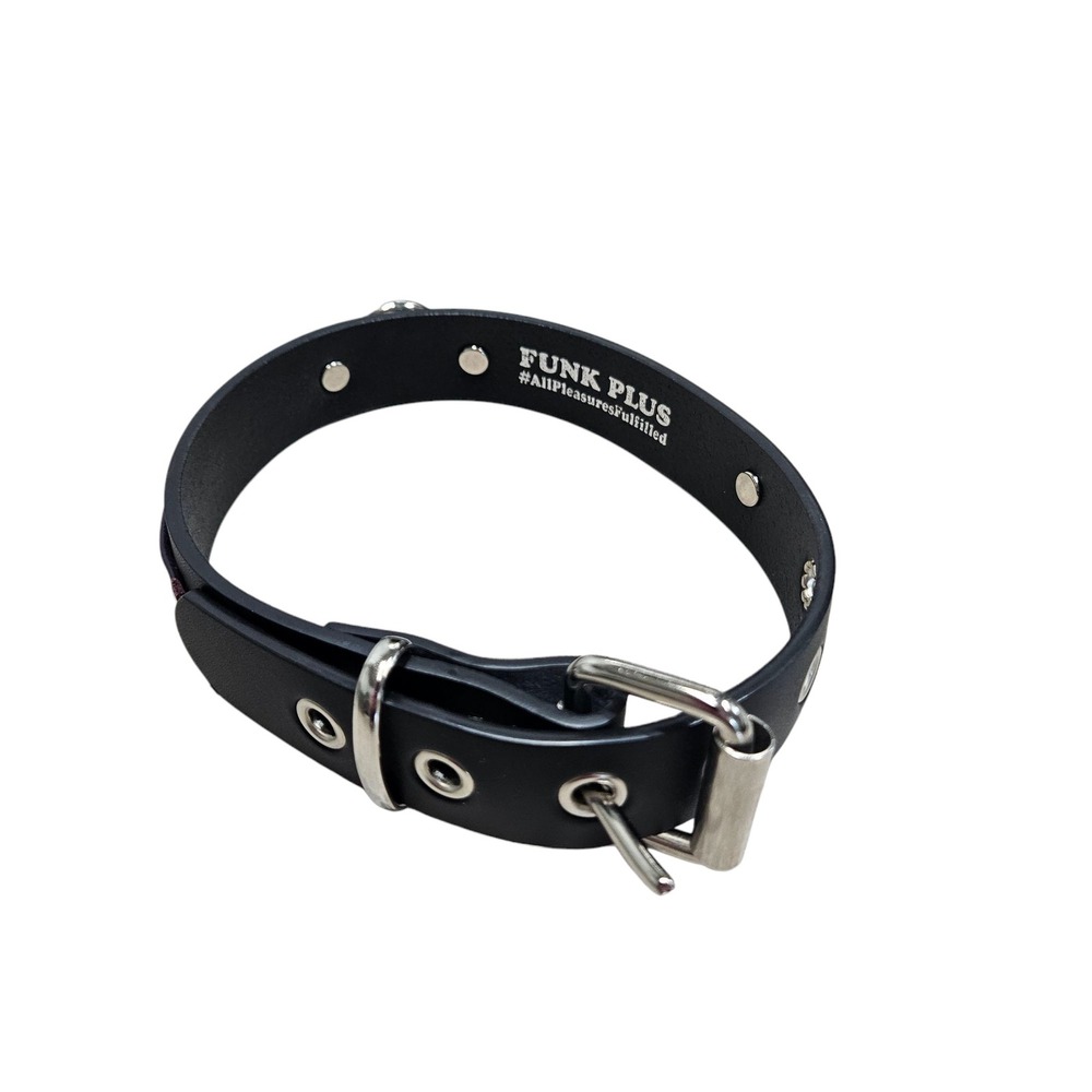 Funk Plus Choker Collar‎ Buckle O-Ring Studded Black Purple Men's